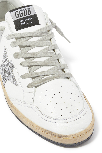 Ball Star Nappa Upper And Spur Glitter Star And Heel Sneakers